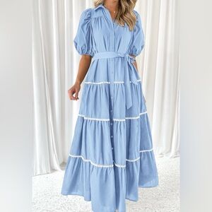 Puffy Sleeved Maxi